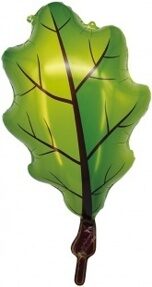 Шар (27''/69 см) Фигура, Зеленый лист, 1 шт.